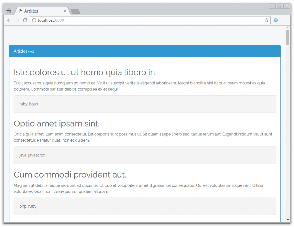 Articles app