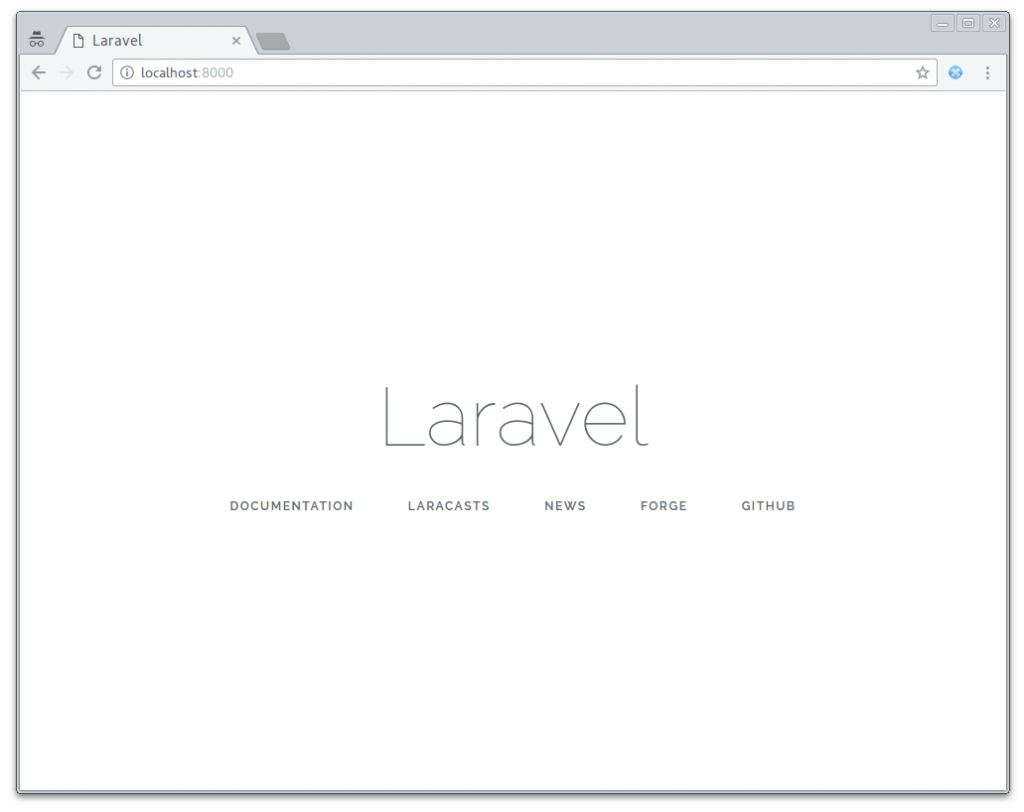 Laravel welcome