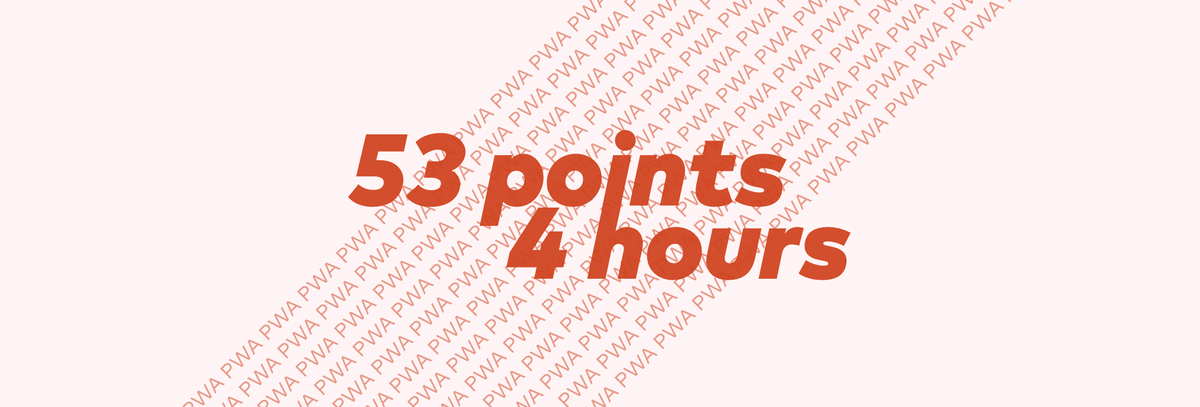 How we improved our PWA score by 53 points in 4 hours